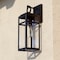 Vaxcel Hubbard 5-in W 1 Light Dusk to Dawn Textured Black Outdoor Wall Lantern Clear Glass Shade T0720 - alternate 1